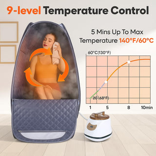 NIVKART Ultra Premium Portable Steam Sauna Bath With 2 Litre Steamer | Remote | Tent Size 78 * 77 * 144(CMS)