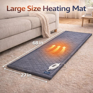 Comfier Electric Heating Pad Pain Relief - Large Heating Warmer Pad for Muscle,Shoulder, Abdominal, Knee, Neck, Back & Period Cramps with Auto Heat Control Technology (68*27 inches) 2 years warranty (DARK GREY)