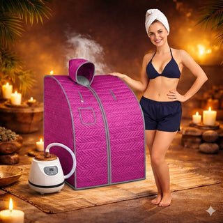 NIVKART Portable Steam Bath With 3 Litre Steamer | Remote | SIZE-105 * 93 * 83 CMS