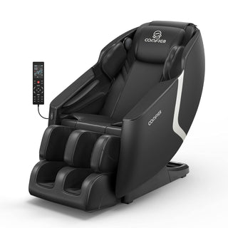 COMFIER Full Body Massage Chair, Massage Recliner Chair, 4D Shiatsu Deep Tissue Massage Chair, 6 Auto Program, Zero Gravity & Heating & Air Compression & Foot Massage (Black)
