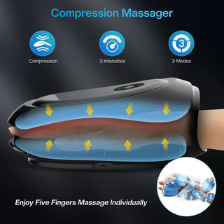 COMFIER Smart Hand Massager Machine,APP Control,Hand Massage with Heat and Compression,Massager for Arthristis,Carpal Tunnel,Hand Wrist Finger Massager,3 Heat Levels&3 Intensities,Gifts for Women,Men