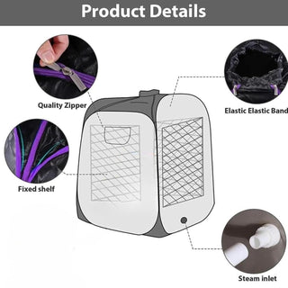 NIVKART Portable Steam Bath With 3 Litre Steamer | Remote | Tent Size 105 * 100 * 95(CMS)