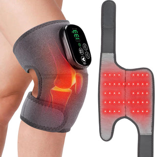 COMFIER Knee Massager Pain Relief Red Light Therapy for Knee, Infrared Light Therapy Devices, Red Light 660nm and 850nm Infrared Knee Therapy (Grey)