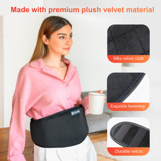 COMFIER Heating Pad for Back Pain, Vibration Lower Back Massager with Heat, Fast Heat Pad with Auto Shut Off Heated Waist Belt, Abdominal, Cramps Arthritic Pain Relief, Gifts for Mom, FSA/HSA Eligible (Black)