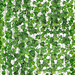 CEWOR 14 Pack 98 Feet Fake Ivy Leaves Artificial Ivy Leaves Greenery Garlands Hanging Plant Vine Party Garden Wall Decoration