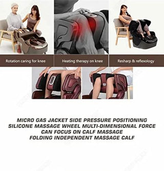 NIVKART Leg Foot Calf Massager Air Pressure For Pain Relief With Heat And 3 level Intensity And 5 Programs Lead To 17 Kinds Of Different Massage Combinations Corded Electric (2 Years Warranty) - nivkart.com