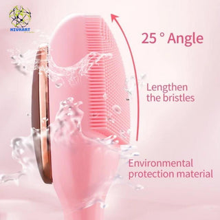 NIVKART Sonic Facial Cleansing Massager, Smart Facial Cleansing Device with Silicone Brush & Anti-Aging Massager, Waterproof Sonic Glow Vibration Technology - Lift, Firm, and Tone Skin on Face - nivkart.com