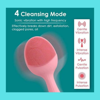 NIVKART Sonic Facial Cleansing Massager, Smart Facial Cleansing Device with Silicone Brush & Anti-Aging Massager, Waterproof Sonic Glow Vibration Technology - Lift, Firm, and Tone Skin on Face - nivkart.com