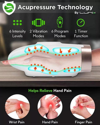 NIVKART CORDLESS Smart Hand Acupressure Device For Acupunture Palm Acupressure Hand Guard Machine Electric Hand Massager For Numbness Accu Point Portable Hand Therapy Massager For Home With Heat - nivkart.com