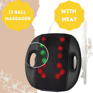 NIvkart Corded Electric Blueidea Back Massage Cushion Car Seat Massager Portable Massage For Back Pain Back Massager For Chair And Sofa 3D Back Massager 12 Ball Massager Deep Massage Cushion - nivkart.com