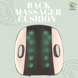 NIvkart Corded Electric Blueidea Back Massage Cushion Car Seat Massager Portable Massage For Back Pain Back Massager For Chair And Sofa 3D Back Massager 12 Ball Massager Deep Massage Cushion - nivkart.com