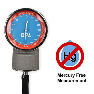 BPL Medical Technologies Aneroid Sphygmomanometer Blood Pressure Monitor (Gray) - nivkart.com