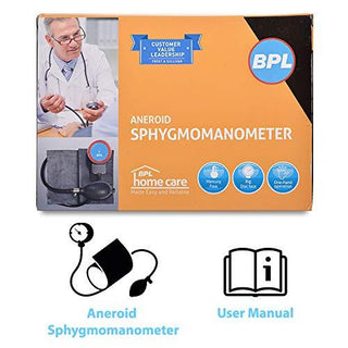 BPL Medical Technologies Aneroid Sphygmomanometer Blood Pressure Monitor (Gray) - nivkart.com