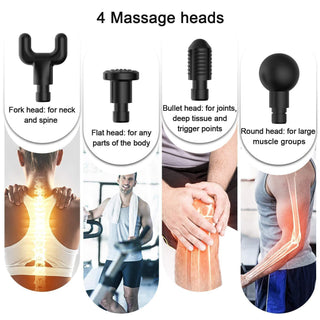 NIVGROW Professional Massage Gun, Powerful Handheld Massager Machine for Deep Muscle Massage Facial Relaxer Pain Relief Multicolour, Battery Powered - nivkart.com