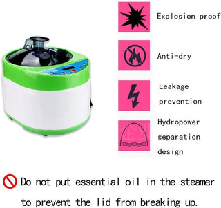 NIVKART 4 Liters Sauna Steamer, Portable Steam Generator with Remote Control, Stainless Steel Pot, Spa Machine with Timer Display for Body Detox - nivkart.com