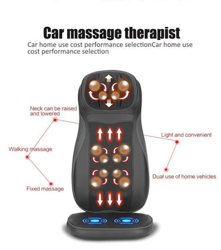 NIVKART - Back And Neck Massager Seat With Shiatsu Kneading Rolling And Heating Functions 2D Massage GEN 3 | Portable Massage Chair | 1 Year Warranty - nivkart.com