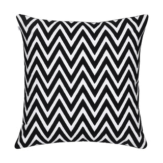 NIVKART Decorative Cotton Hand Made Embroided Throw/Pillow Cushion Covers (16 X 16 INCHES) Set of 2 PCS | Sofa Cushion Cover Set | Designer Cushion Cover Set | (Black & White) - nivkart.com