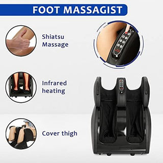 Nivkart Deluxe Leg Foot Calf Massager Shiatsu Relaxing Massage with Vibration Kneading Sole Rollers for Heat Therapy With Air Pressure Technology | 2 Years Warranty - nivkart.com