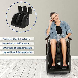 Nivkart Deluxe Leg Foot Calf Massager Shiatsu Relaxing Massage with Vibration Kneading Sole Rollers for Heat Therapy With Air Pressure Technology | 2 Years Warranty - nivkart.com