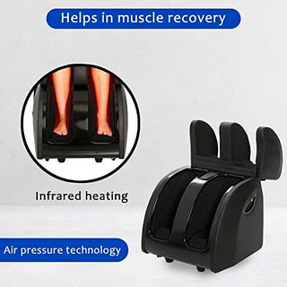 Nivkart Deluxe Leg Foot Calf Massager Shiatsu Relaxing Massage with Vibration Kneading Sole Rollers for Heat Therapy With Air Pressure Technology | 2 Years Warranty - nivkart.com