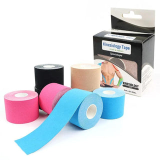 NIVKART K Tape Physiotherapy Kinesiology Tape Latex free Breathable Athletic Sports Tape for Injury Muscle Pain Relief Joint Support and Muscle Recovery Tape (5mX5cm) (Pack of 1) - nivkart.com