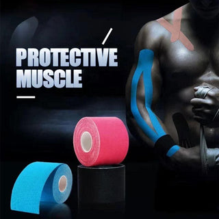 NIVKART K Tape Physiotherapy Kinesiology Tape Latex free Breathable Athletic Sports Tape for Injury Muscle Pain Relief Joint Support and Muscle Recovery Tape (5mX5cm) (Pack of 1) - nivkart.com