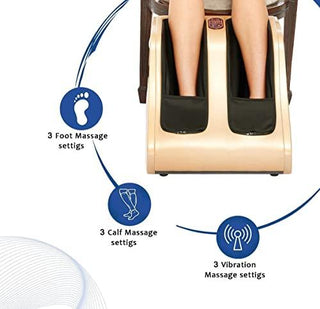 NIVKART Leg Foot Massager for Pain Relief Foot, Calf and Leg Massage with Vibration and Heat Therapy AIR PRESSURE TECHNOLOGY (Hand Like Pressing) And 1 Year Warranty - nivkart.com